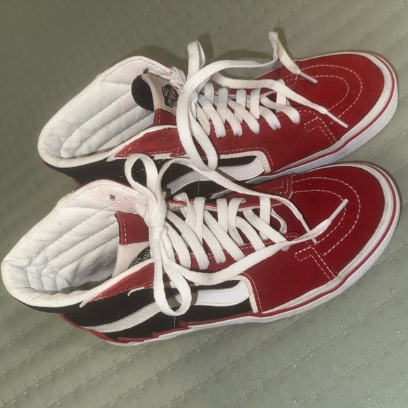 VANS Sk8- High Bolt - Racing Red. Size women’s 8 men’s 6.5  GUC. Pre loved. - Picture 3 of 8